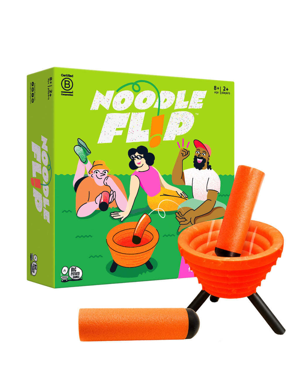 Noodle Flip Party Travel Game 2+ Players Age 8+ Big Potato Games