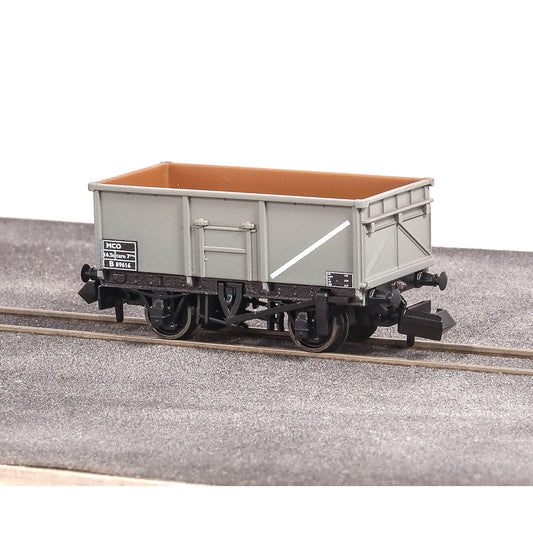 PECO NR-1001B Ex-BR 16 ton Mineral Wagon (MCO) Unfitted, Grey N Gauge