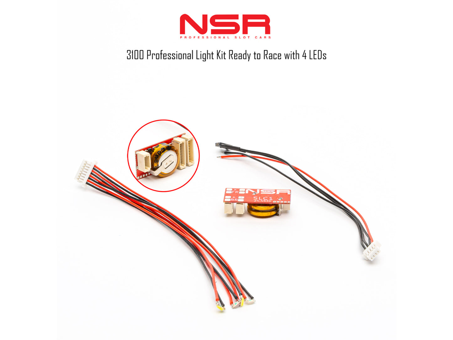 NSR Professional Light Kit Ready to Race w/4 x LEDs NSR3100 1:32