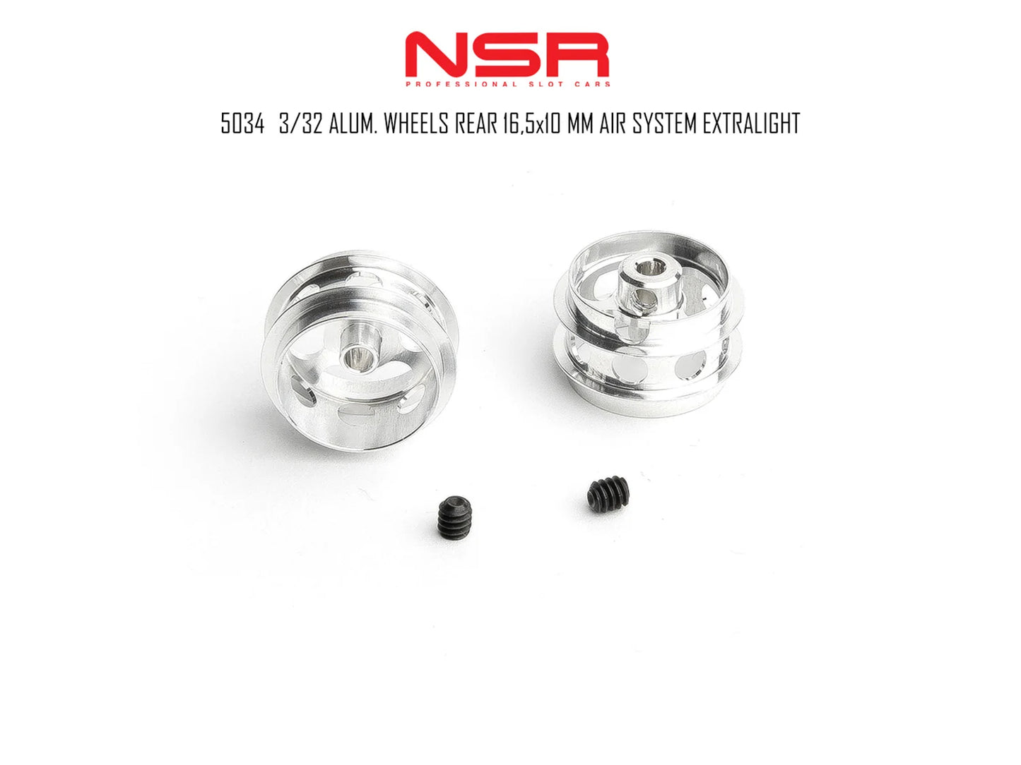 NSR 3/32 AL Wheels Rear 16.5x10mm Air System Extralight NSR5034 1:32