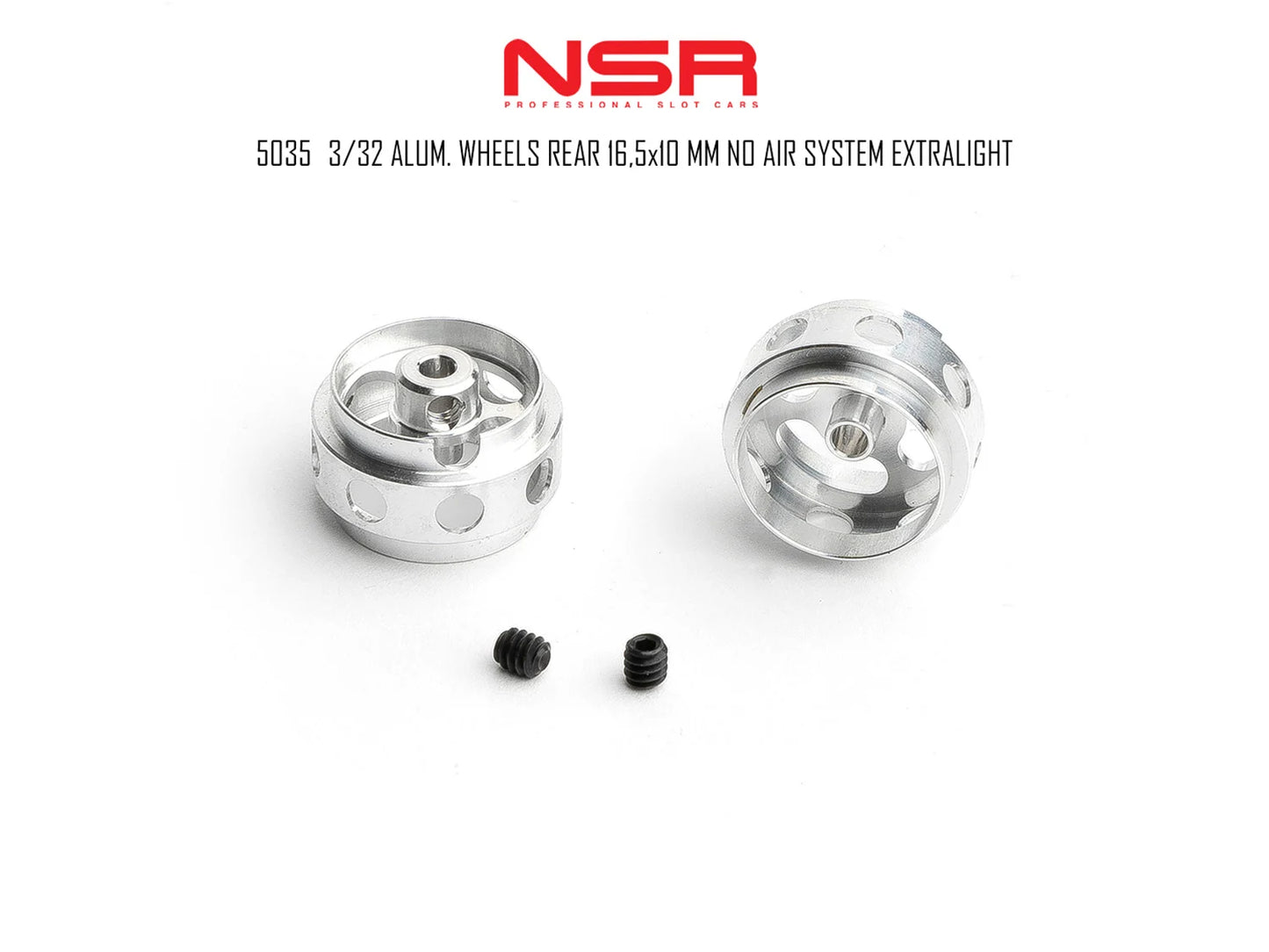 NSR 3/32 AL Wheels Rear 16.5x10mm Extralight NSR5035 1:32