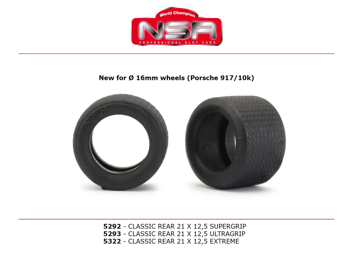 NSR Classic Rear 21x12.5 Supergrip for 16'' Diameter Wheels NSR5292 1:32 Scale