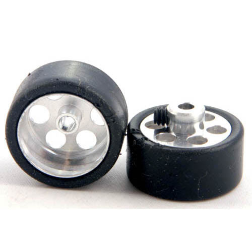 NSR 3/32 Front RTR 17 x 8mm Trued Rubber Tyres 16" Wheels (2) NSR9001