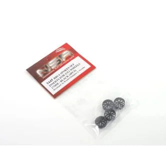 NSR 3/32 NSR F22 Rear Slick RTR 19.5x13 Zero Grain 16.5mm Rims NSR9083 1:32