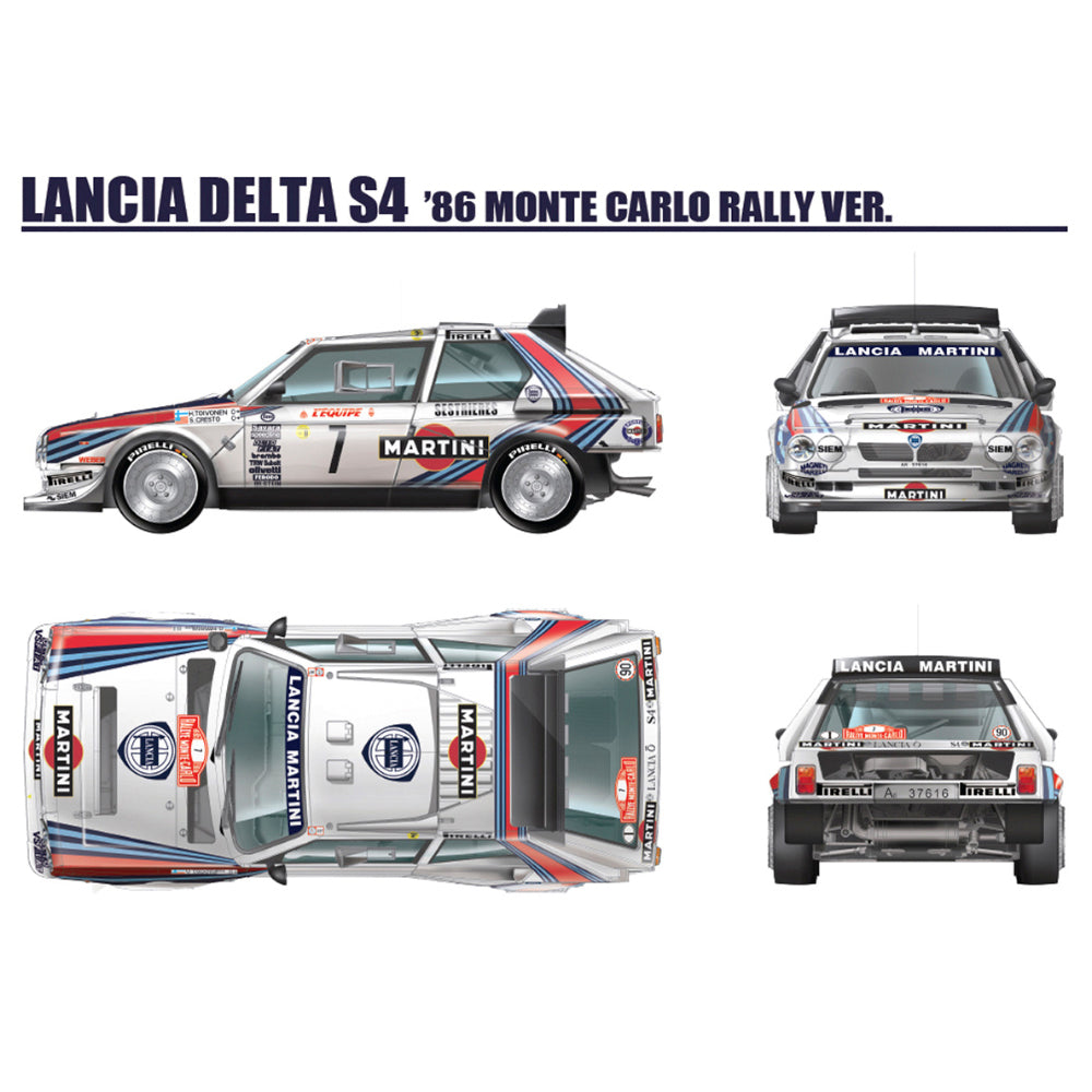 Nunu 24030 Lancia Delta S4 Martini Montecarlo 1986 1:24 Model Kit