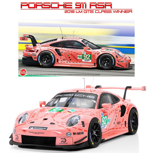 Nunu Porsche 911 RSR 2018 LM Class Winner (Pink Pig) 1:24 Model Kit