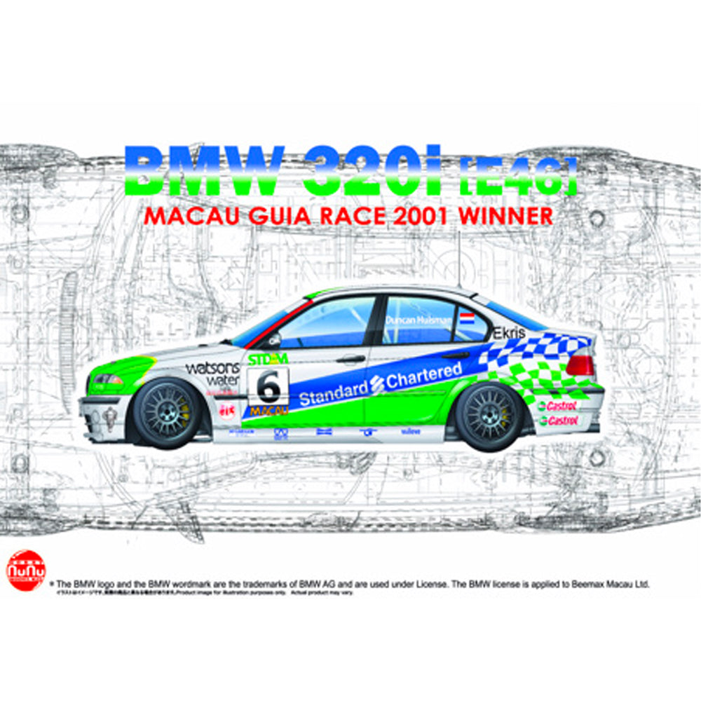 Nunu BMW 320i E46 Touring Macau 2001 Winner 1:24 Model Kit  24041