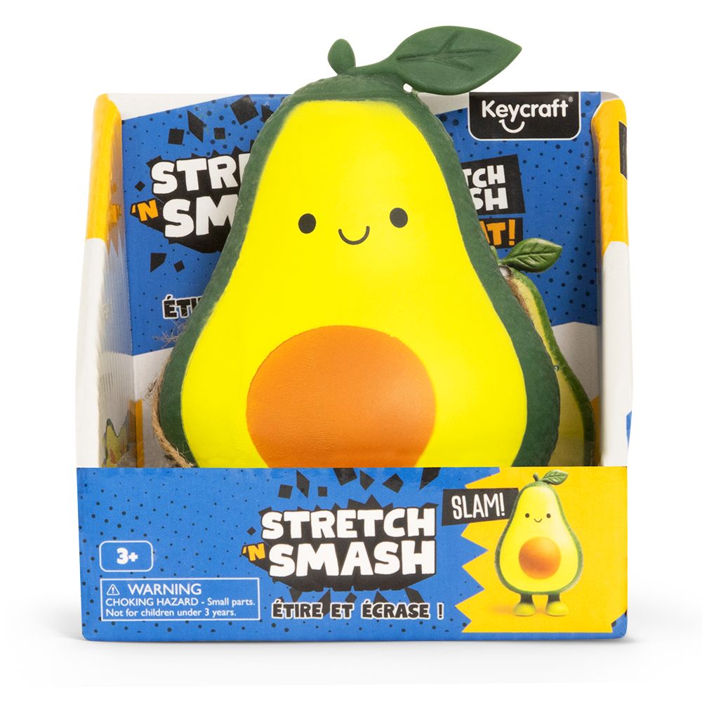 Stretch 'N' Smash Avocado Squishy Sensory Toy by Keycraft Age 3+
