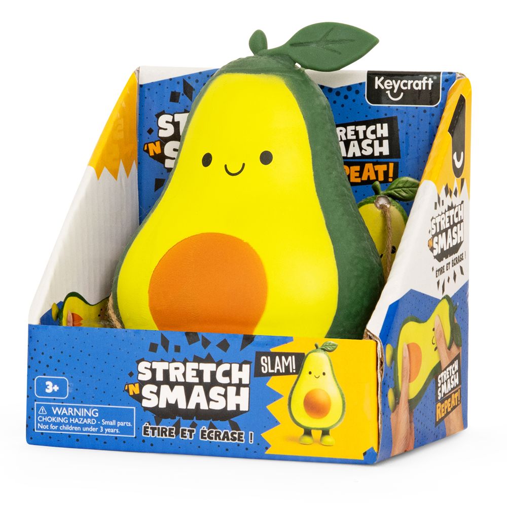 Stretch 'N' Smash Avocado Squishy Sensory Toy by Keycraft Age 3+