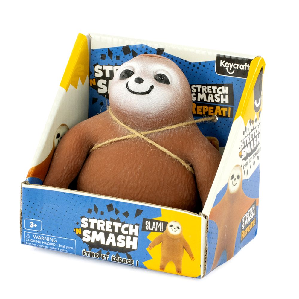 Stretch 'N Smash Sloth Squishy Sensory Toy by Keycraft Age 3+