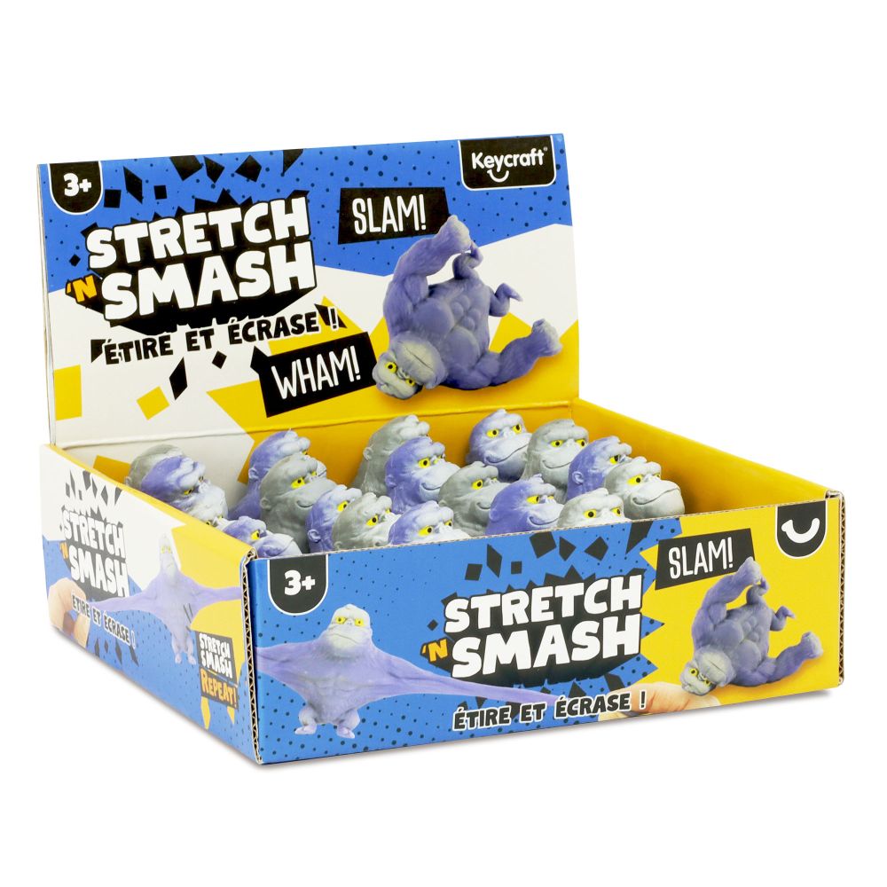 Stretch 'N Smash Mini Gorilla Squishy Sensory Toy by Keycraft Age 3+