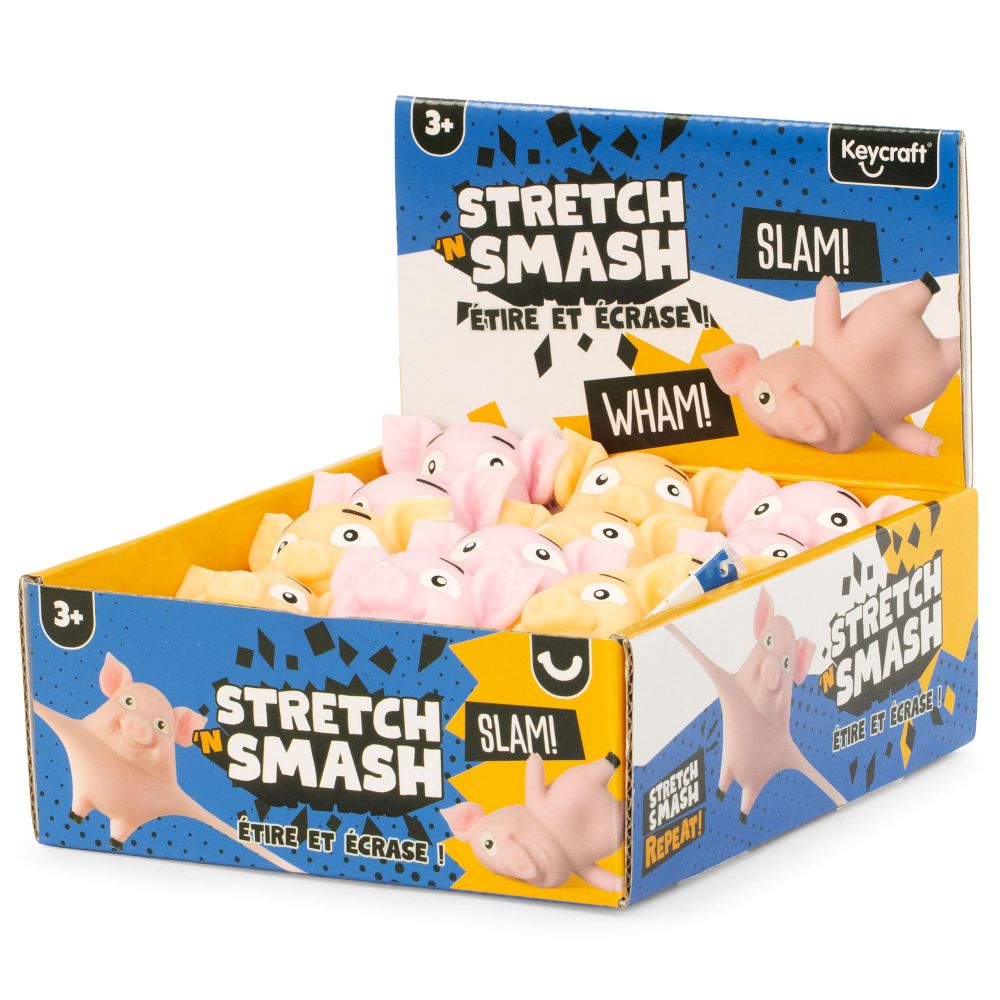 Stretch 'N Smash Mini Pig Squishy Sensory Toy by Keycraft Age 3+