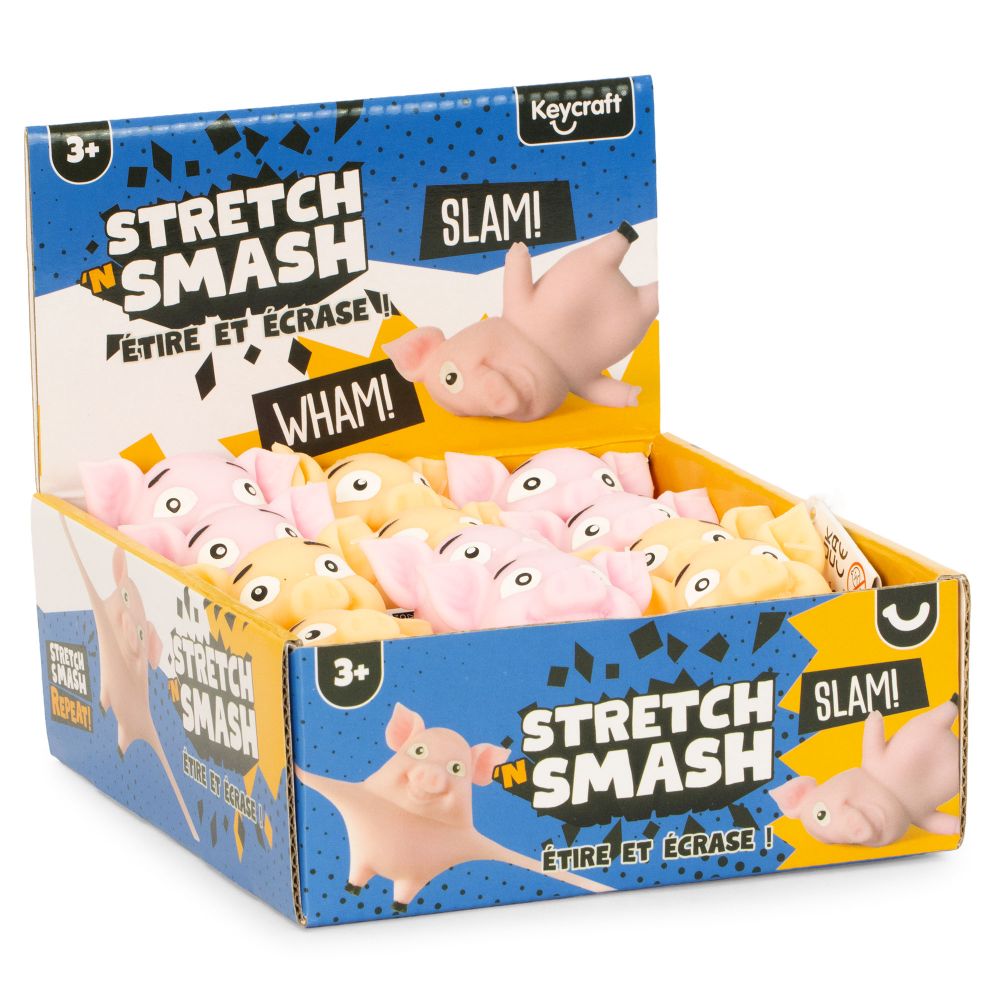 Stretch 'N Smash Mini Pig Squishy Sensory Toy by Keycraft Age 3+