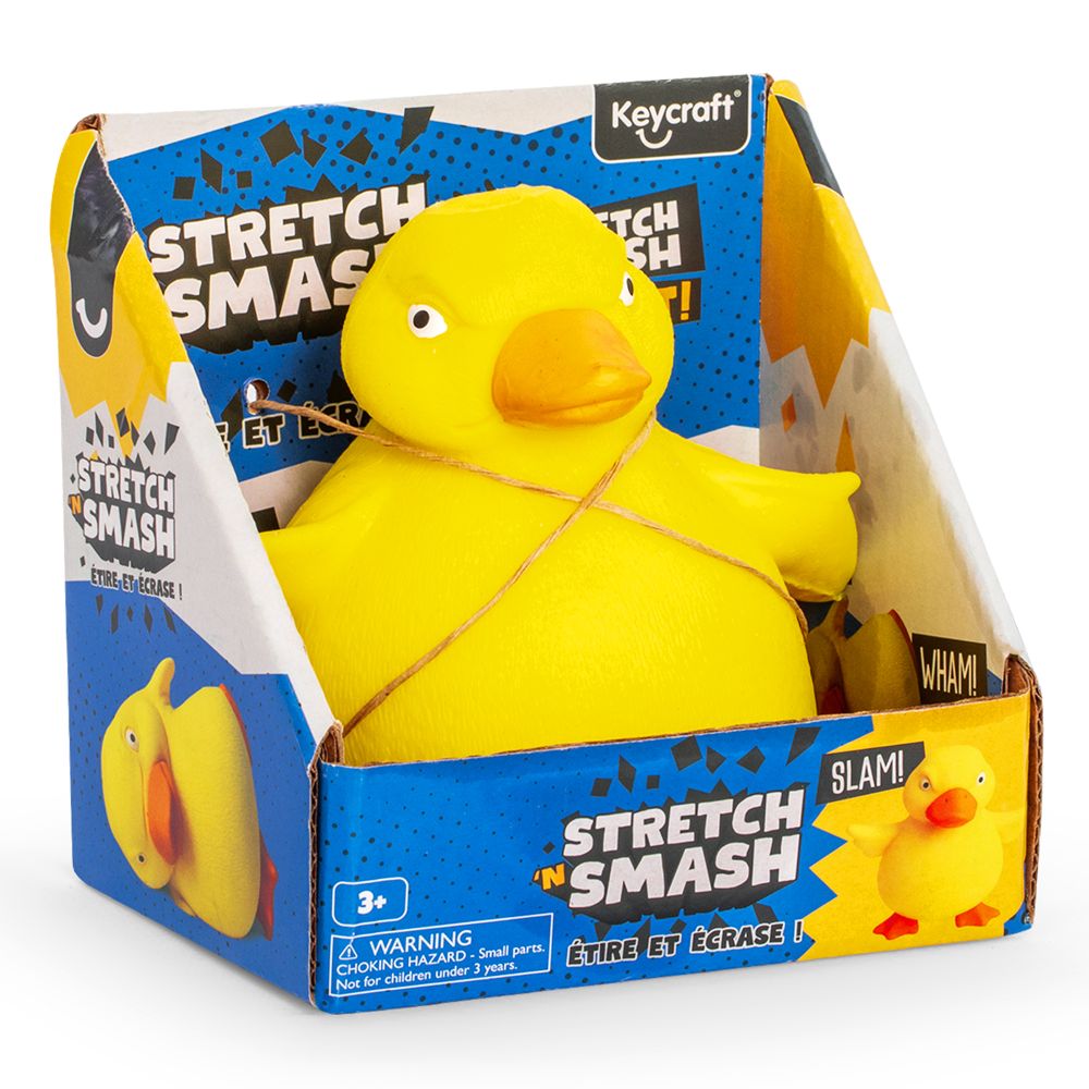 Stretch 'N Smash Grumpy Duck Squishy Sensory Toy by Keycraft Age 3+