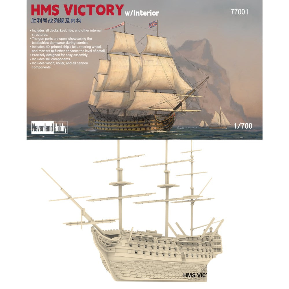 Neverland Hobby 77001 HMS Victory w/Interior Elite Edition 1:700 Model ...