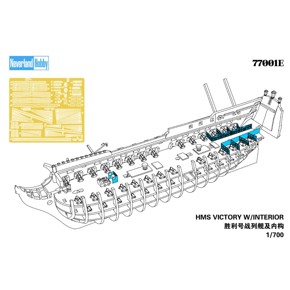 Neverland Hobby 77001 HMS Victory w/Interior Elite Edition 1:700 Model Kit