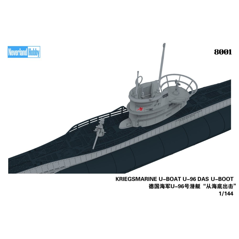Neverland Hobby 8001 Kriegsmarine U-boat U-96 "Das U-boot" 1:144 Snap Model Kit