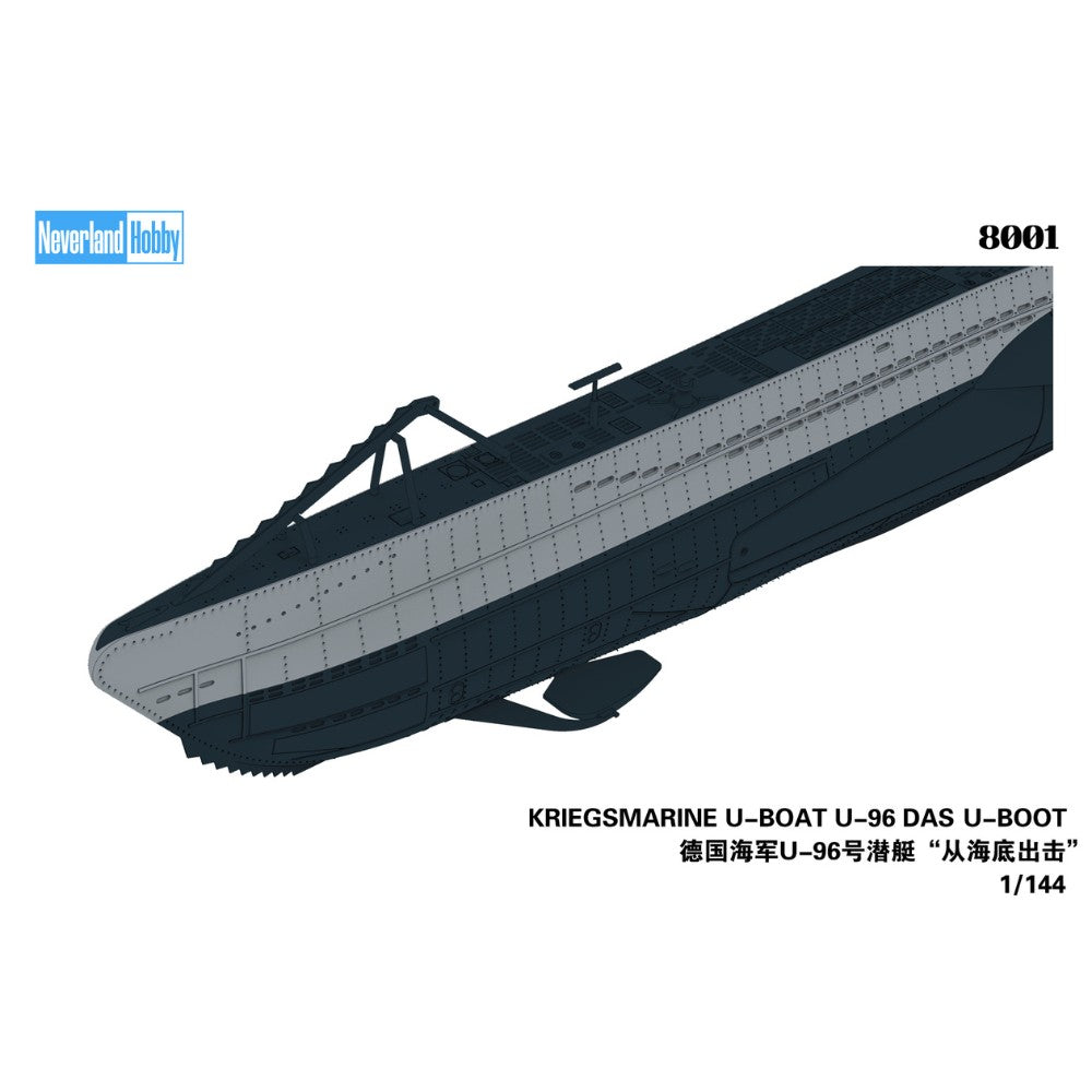 Neverland Hobby 8001 Kriegsmarine U-boat U-96 "Das U-boot" 1:144 Snap Model Kit