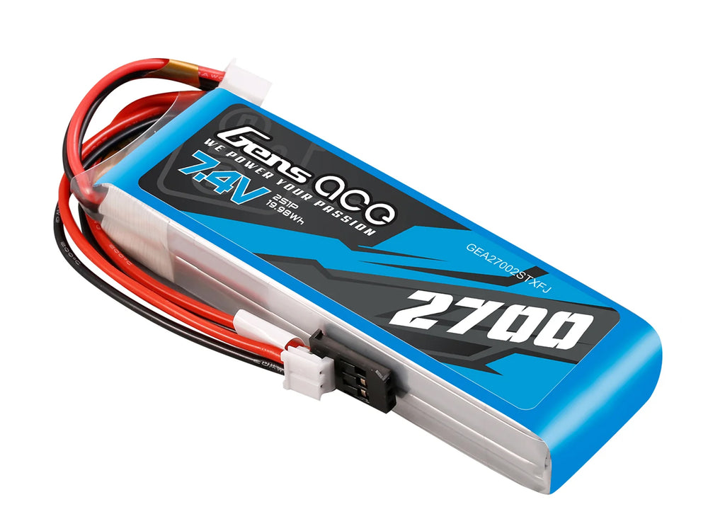 Gens Ace Li-Po 2S 7.4V 2700mAh Tx/Rx with Futaba GS22700TXRX
