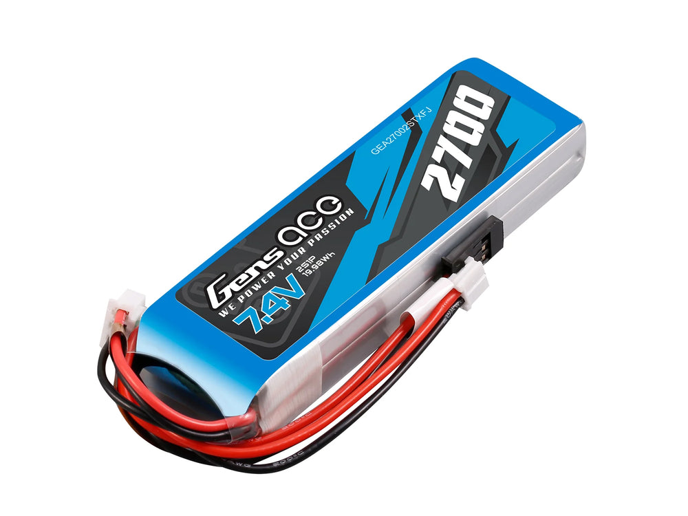 Gens Ace Li-Po 2S 7.4V 2700mAh Tx/Rx with Futaba GS22700TXRX
