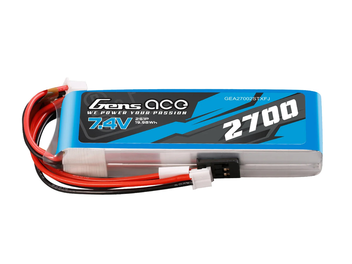 Gens Ace Li-Po 2S 7.4V 2700mAh Tx/Rx with Futaba GS22700TXRX