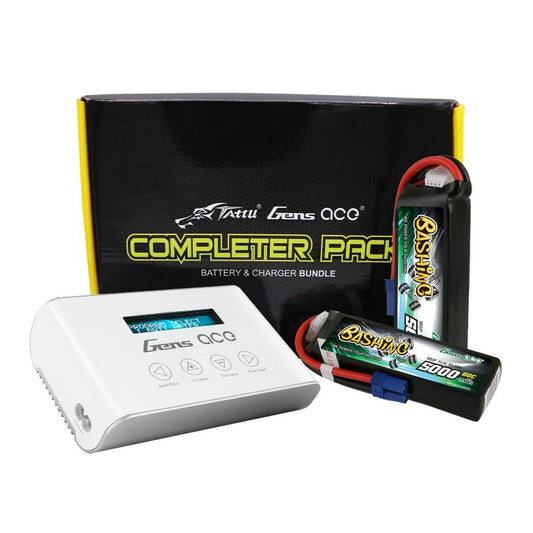 Gens Ace Imars III Charger & Bashing 5000maA 3S Batteries Twin Completer Pack