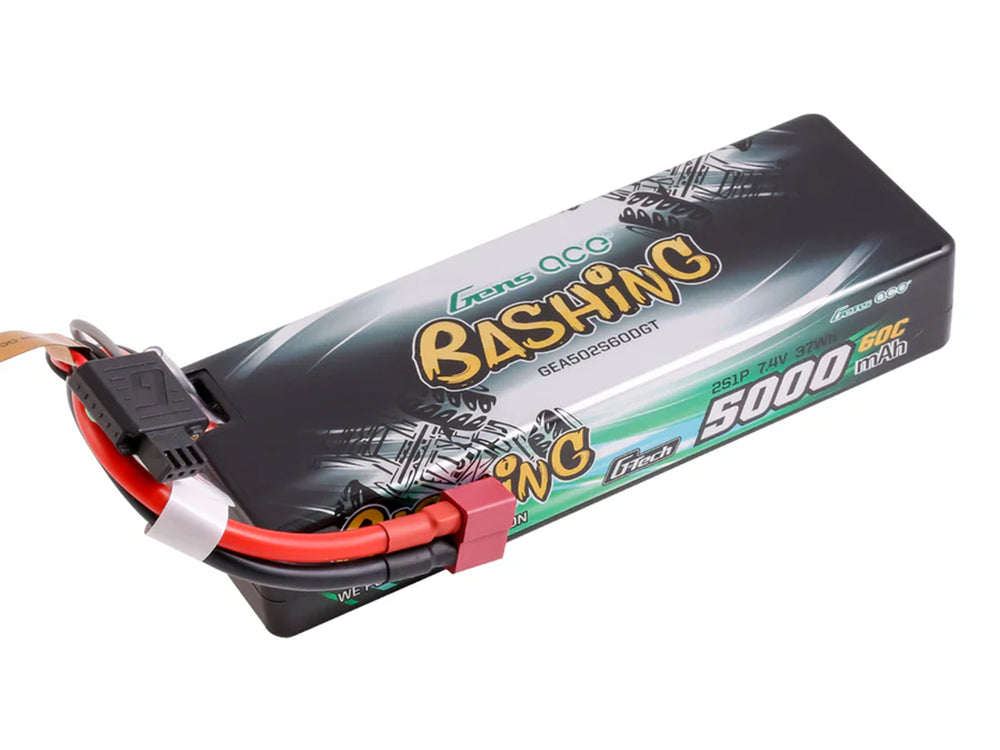 Gens Ace G-Tech Hard Case LiPo Battery - 2S 7.4V 5000mAh 60C (T-Type Connector)