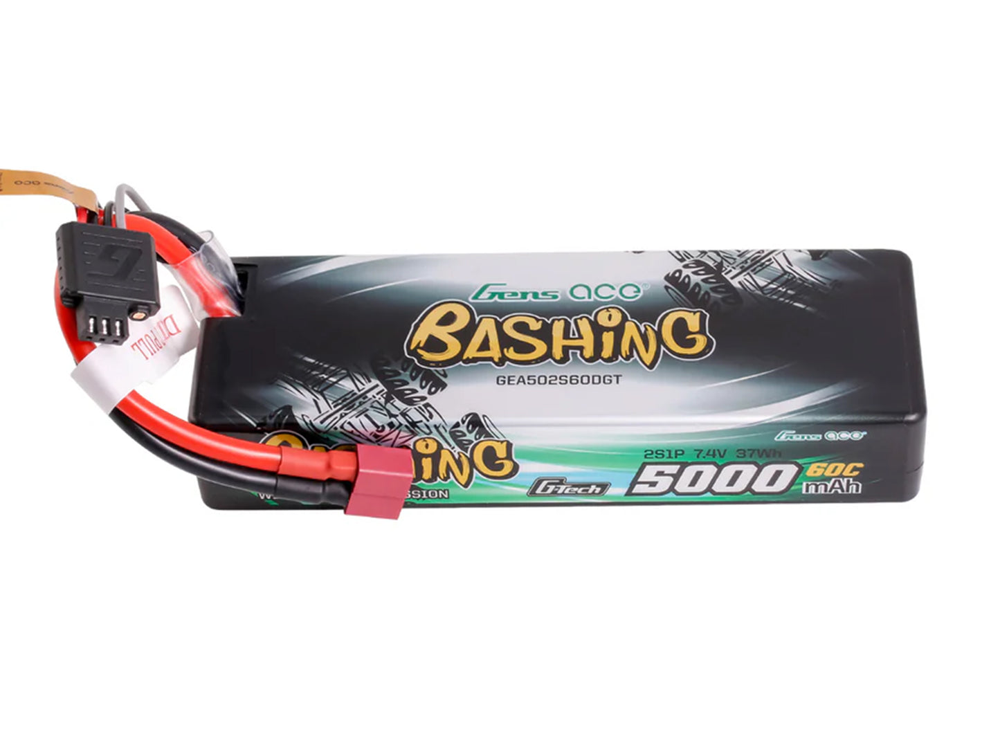 Gens Ace G-Tech Hard Case LiPo Battery - 2S 7.4V 5000mAh 60C (T-Type Connector)