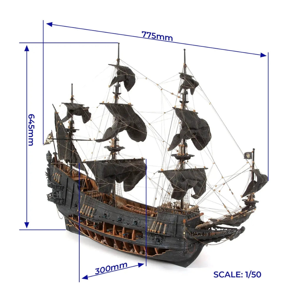 OcCre The Fyling Dutchman Pirate Ship 1:50 Wooden Model Kit 14010