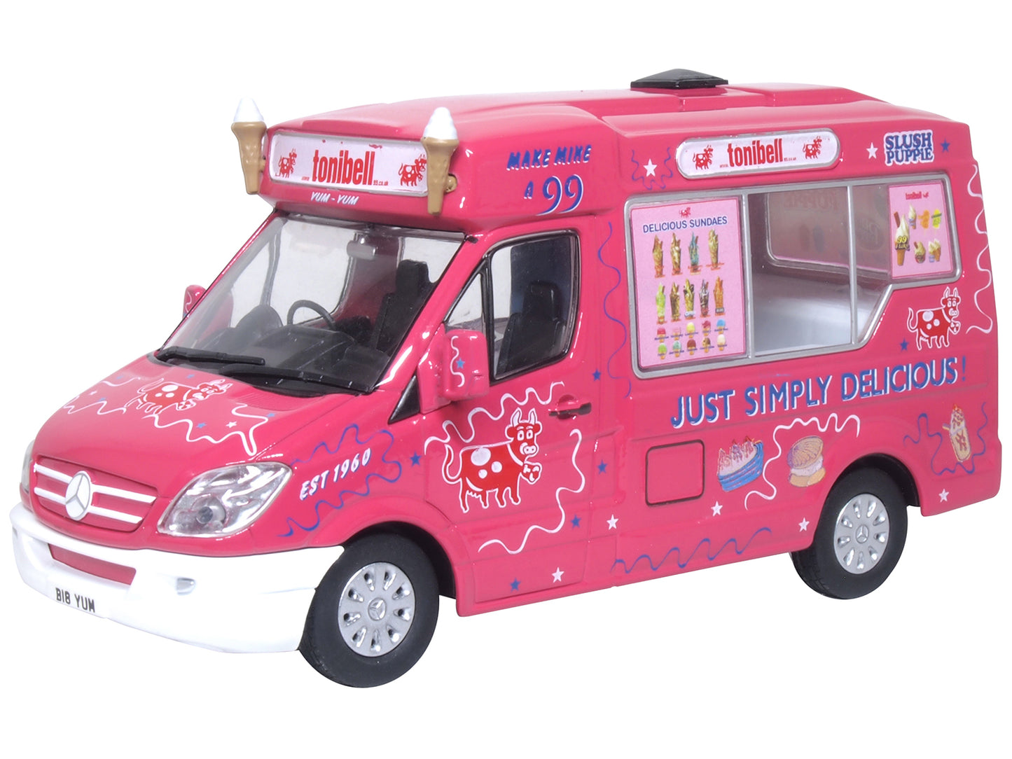 Oxford Diecast 43WM009  Mercedes Whitby Mondial Ice Cream Van Tonibell 1:43