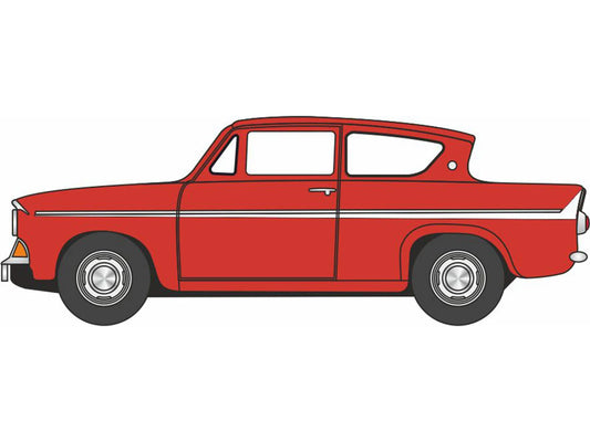 Oxford Diecast Ford Anglia Monaco Red OD76105012 OO