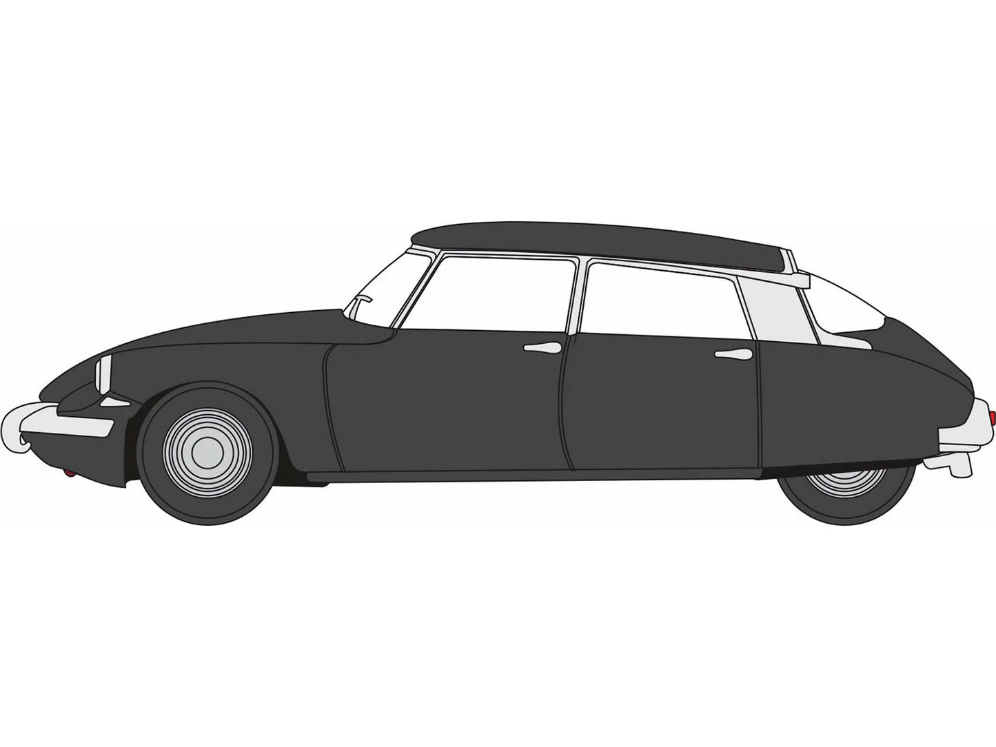 Oxford Diecast Citroen DS19 Black OD76CDS007 OO