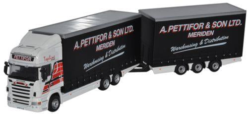 Oxford Diecast 76DBU002 Scania Topline R440 Drawbar A. Pettifor & Son Ltd OO
