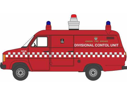 Oxford Diecast Ford Transit Mk2 London Fire Brigade DCU OD76FT2003 OO