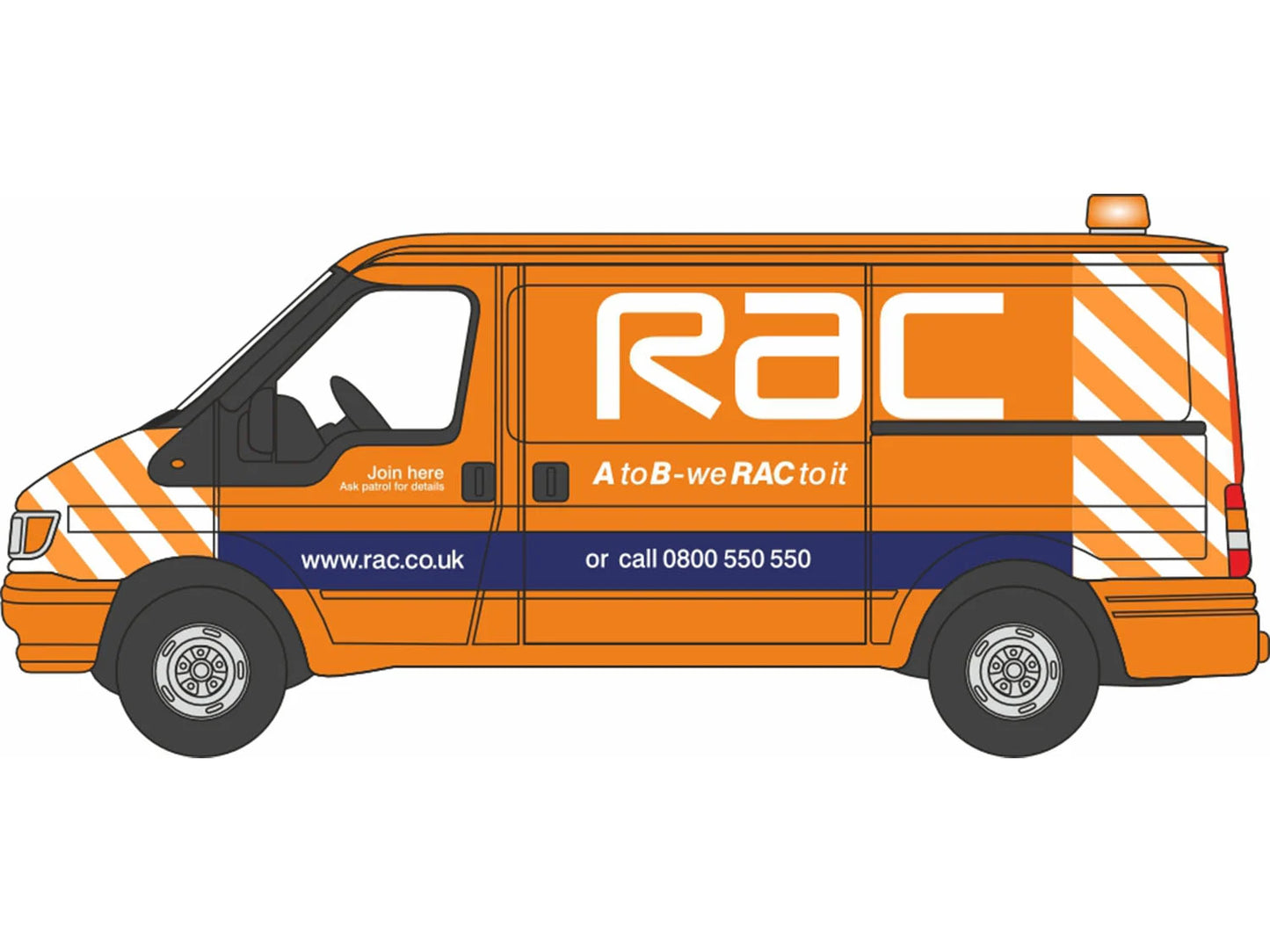 Oxford Diecast Ford Transit Mk4 RAC OD76FT4003 OO