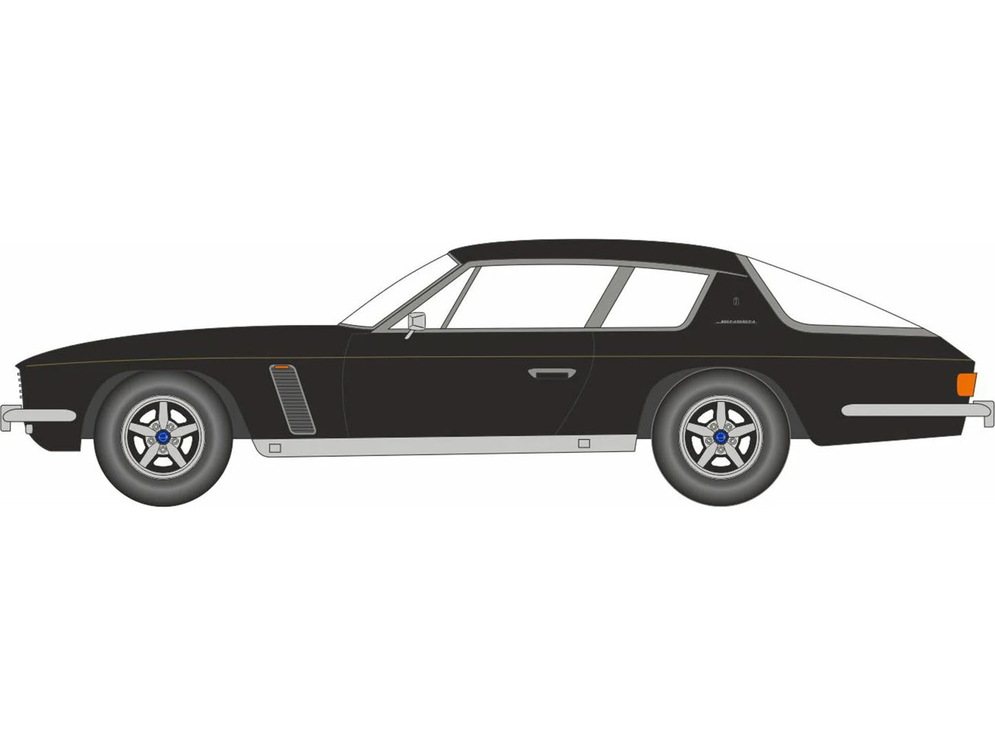 Oxford Diecast Jensen Interceptor MkIII Black OD76JI010 OO