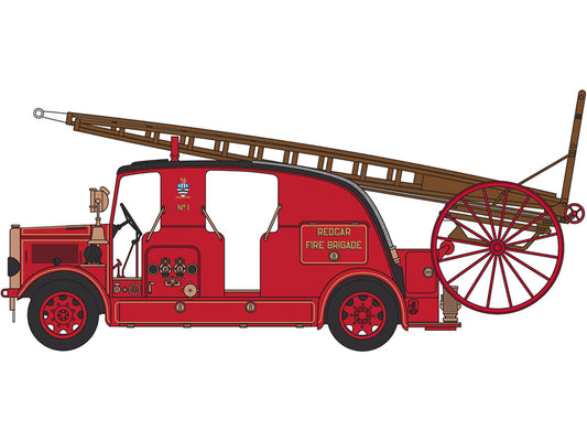 Oxford Diecast Leyland Cub FK7 Redcar Fire Brigade OD76LC004 OO