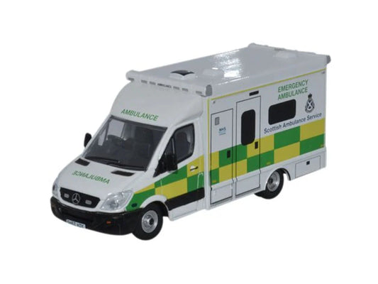 Oxford Diecast Mercedes Ambulance Scottish Ambulance Service OD76MA004 OO