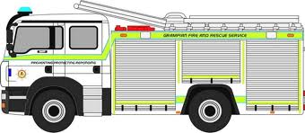 Oxford Diecast MAN Pump Ladder Grampian Fire & Rescue Service OD76MFE002 OO