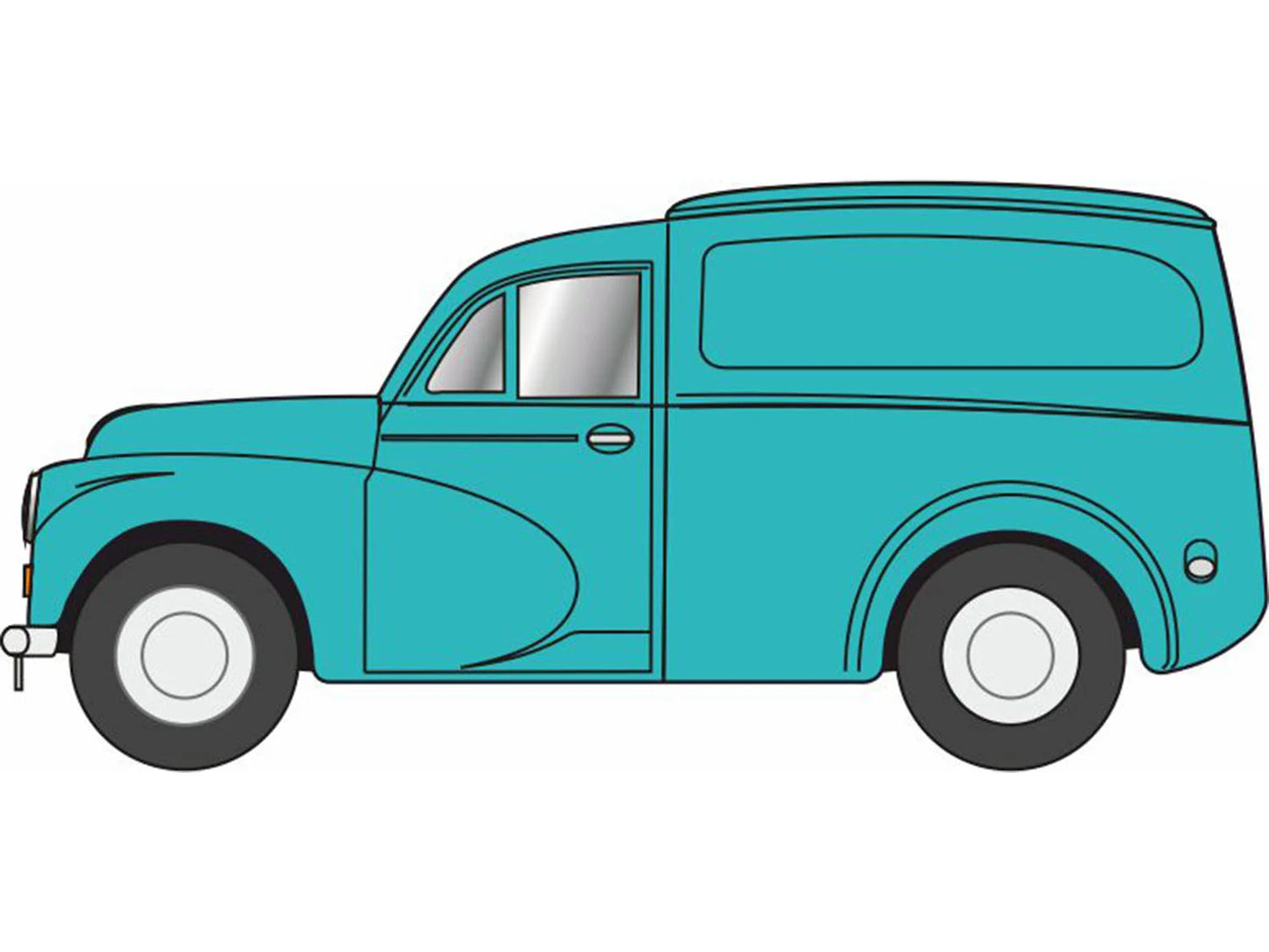 Oxford Diecast Morris Minor 1000 Van Aqua OD76MM062 OO