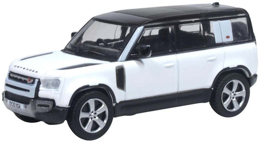 Oxford Diecast 76ND110X003  Land Rover Defender 110X New Fuji White OO Gauge