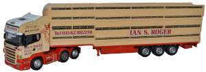 Oxford Diecast 76SCA02LT Scania Houghton Parkhouse Livestock Trans. Ian Roger OO