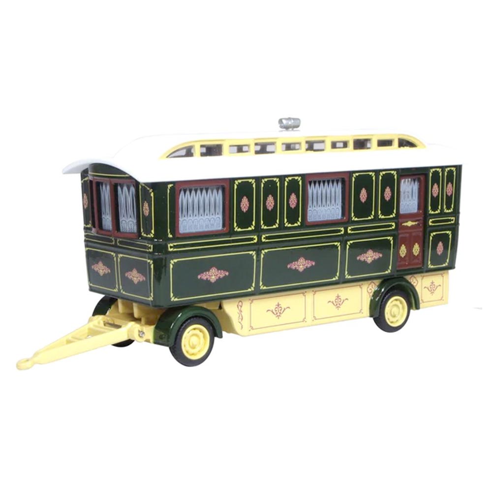 Oxford Diecast Showmans Caravan Green OO Gauge 76SCV002