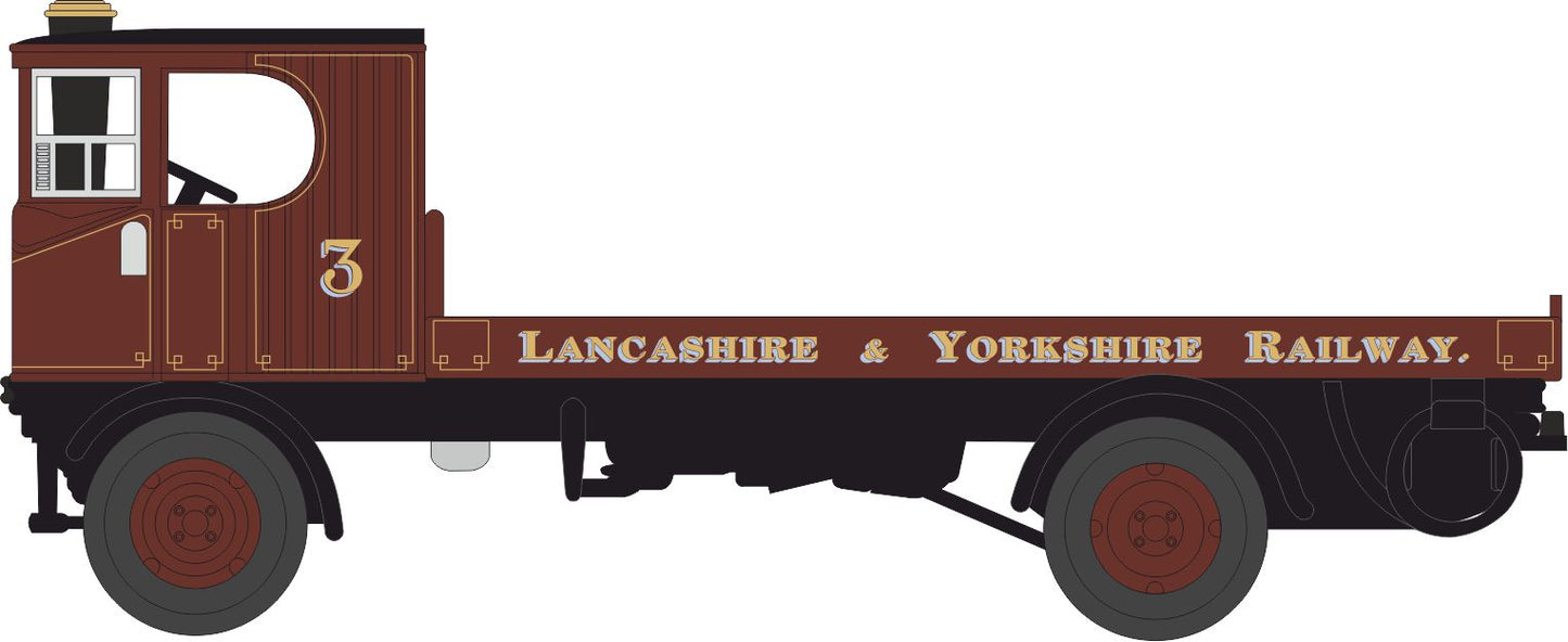 Oxford Sentinel Flatbed Lancashire & Yorkshire Railway OD76SEN003 OO Gauge