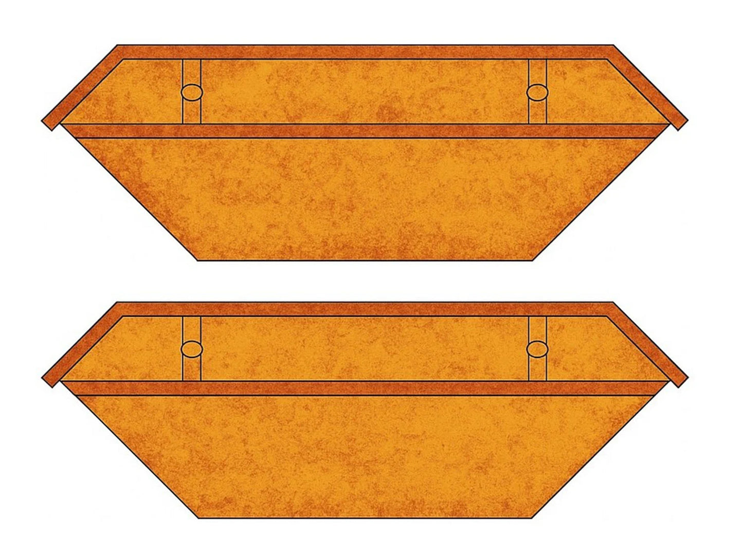 Oxford Diecast Skip Rusty Brown (2 Pack) OD76SK002 OO