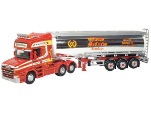 Oxford Diecast 76TCAB011 Scania T Cab Cylindrical Tanker Wilson McCurdy OO Gauge