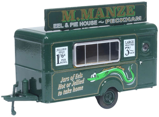 Oxford Diecast 76TR018  Mobile Trailer M Manze Jellied Eels OO Gauge