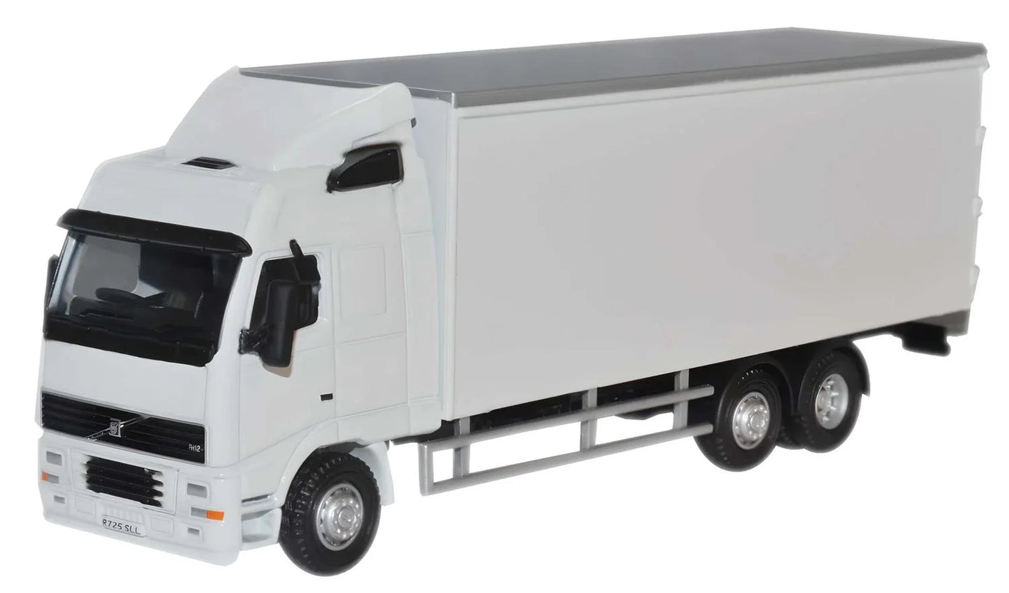 Oxford Diecast Volvo FH Box Lorry White OD76VOL01BL OO Gauge