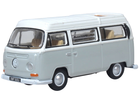 Oxford Diecast VW Bay Window Camper Silver Grey/White OO Gauge 76VW032