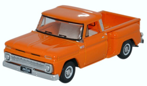 Oxford Diecast 87CP65002 Chevrolet Stepside Pick Up 1965 Orange HO